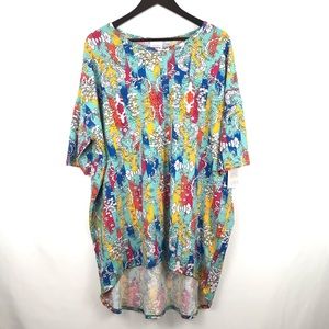 New LuLaRoe Irma 2XL paisley tunic hi-lo plus long